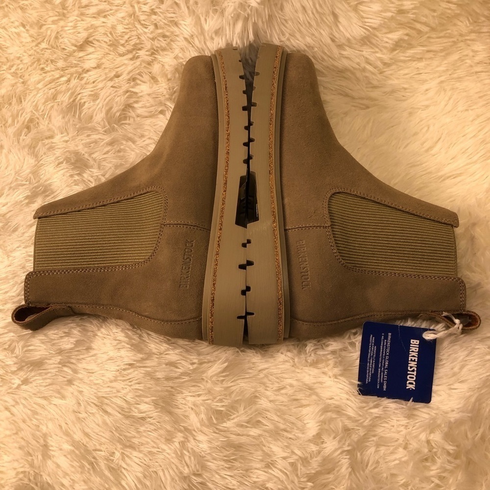 Birkenstock Tan Leather Boots Highwood Slip On Women size 37 (6-6.5) & 40 (9-9.5 - Picture 9 of 16